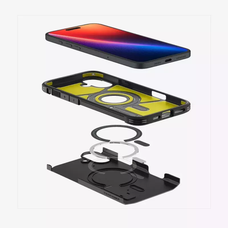 Puzdro na telefón Spigen Tough Armor AI (MagFit) kryt čierny 15,5 cm