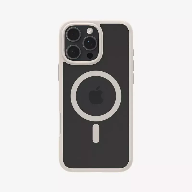 Puzdro na telefón Spigen Ultra Hybrid (MagFit) kryt béžový transparentný