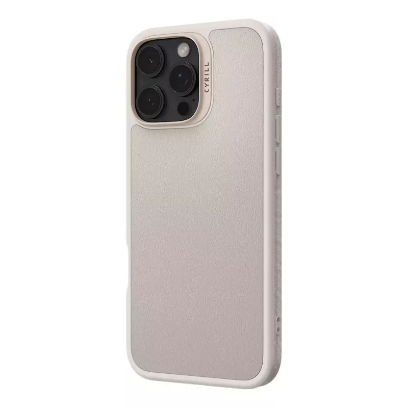 Kryt CYRILL Kajuk Mag puzdro iPhone 16 Pro Max krémové monochromatické