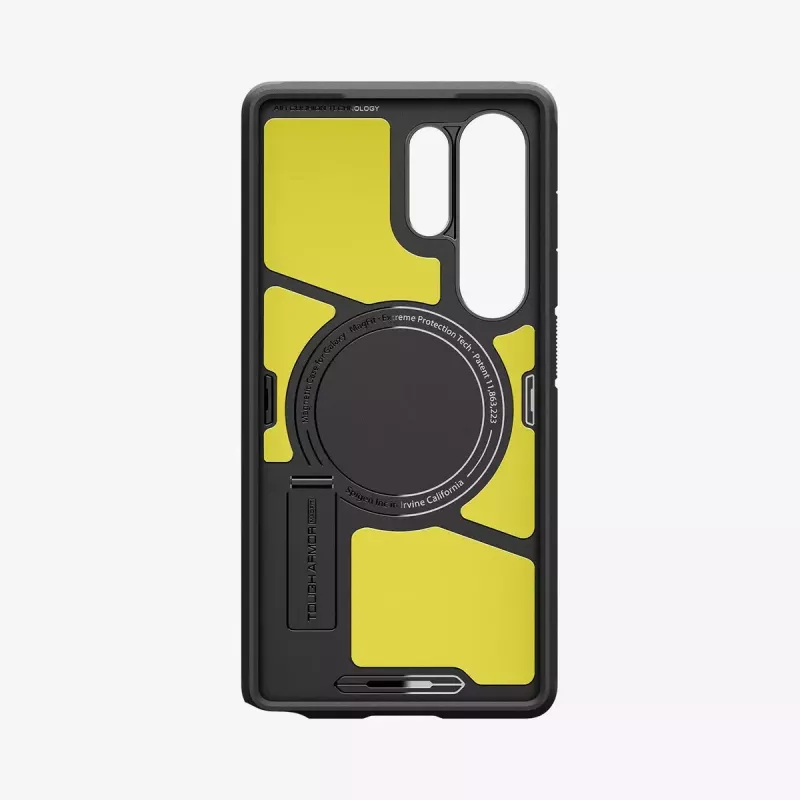 Kryt Spigen Galaxy S25 Ultra Tough Armor AI čierny stojan na stôl