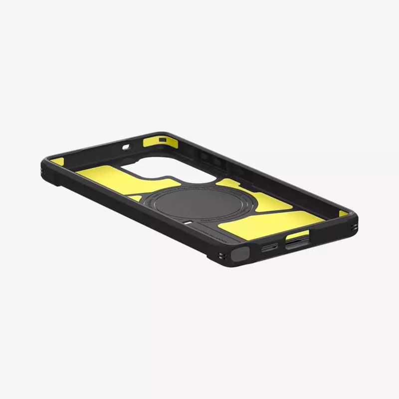 Kryt Spigen Galaxy S25 Ultra Tough Armor AI čierny stojan na stôl