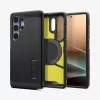 Kryt Spigen Galaxy S25 Ultra Tough Armor AI čierny stojan na stôl