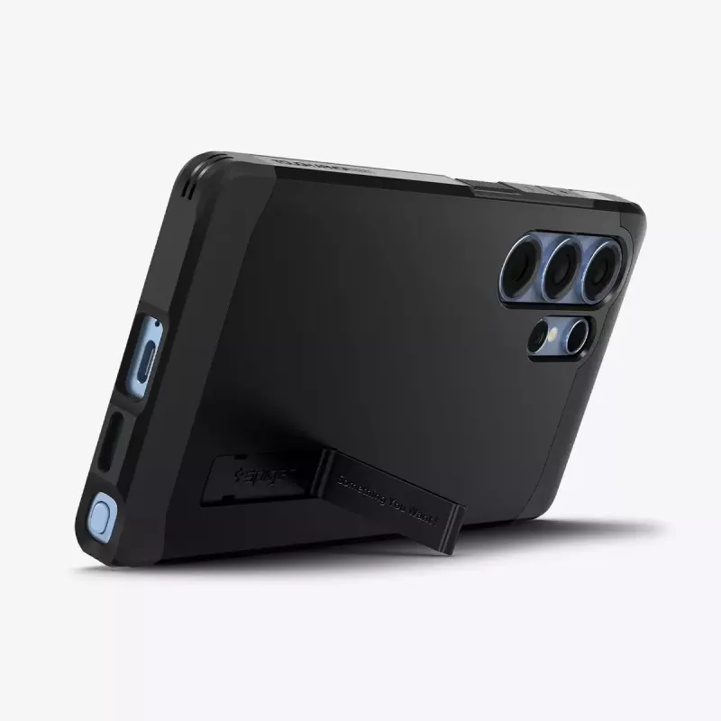 Kryt Spigen Galaxy S25 Ultra Tough Armor AI čierny stojan na stôl