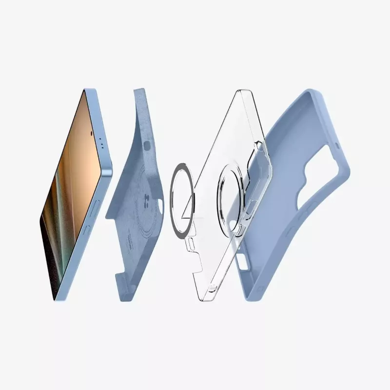 Kryt Spigen Galaxy S25 Ultra Silicone Fit MagFit zafírovo modrý