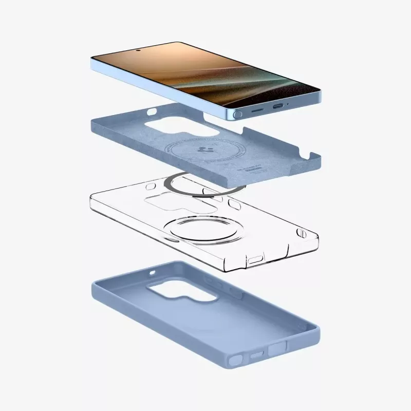 Kryt Spigen Galaxy S25 Ultra Silicone Fit MagFit zafírovo modrý
