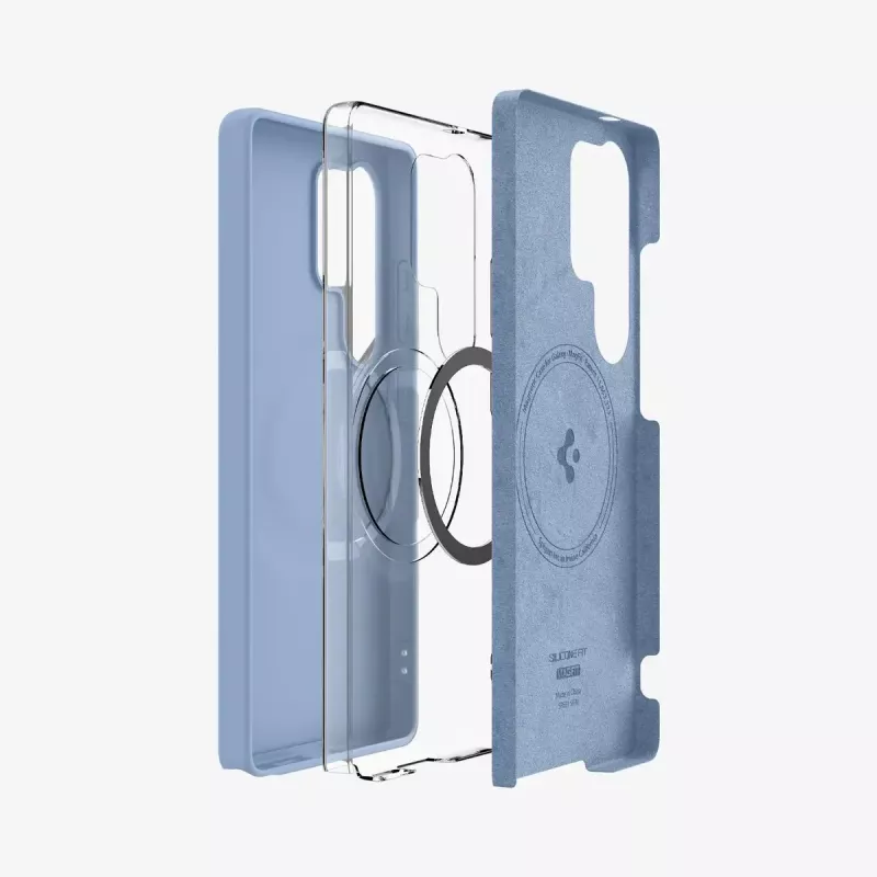 Kryt Spigen Galaxy S25 Ultra Silicone Fit MagFit zafírovo modrý