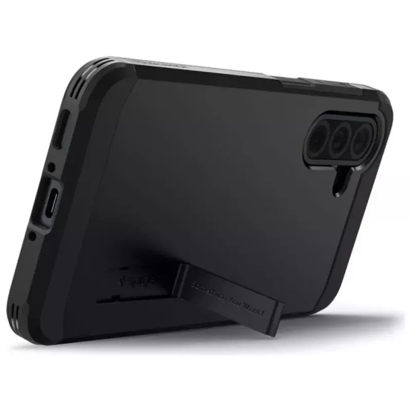 Ochranné puzdro Spigen Tough Armor pre Samsung Galaxy A36 5G – dvojvrstvové, čierne