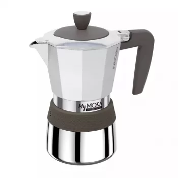 Moka kanvica Pedrini MyMoka induction hnedá nerezová oceľ