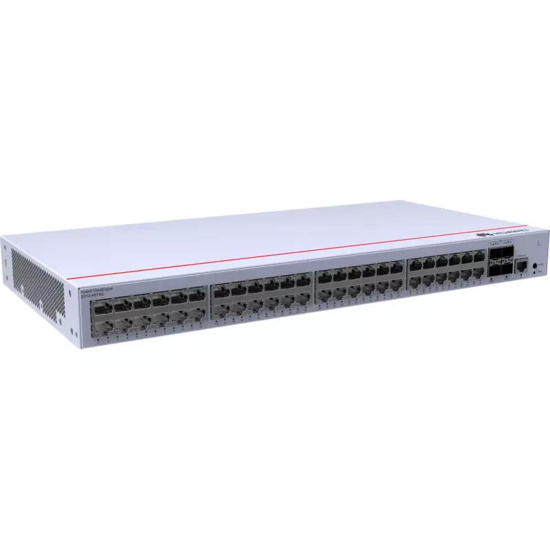 Switch HUAWEI CloudEngine S310-48T4S — 48x Gigabit Ethernet (10/100/1000), 1U, RJ-45 konzola, sivý