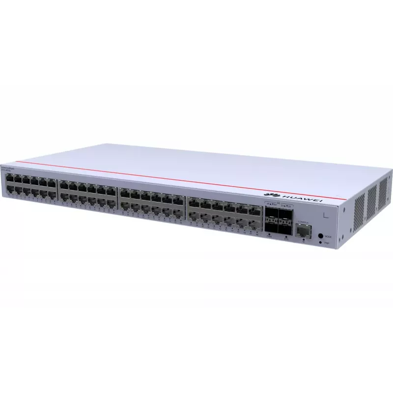 Switch HUAWEI CloudEngine S310-48T4S — 48x Gigabit Ethernet (10/100/1000), 1U, RJ-45 konzola, sivý