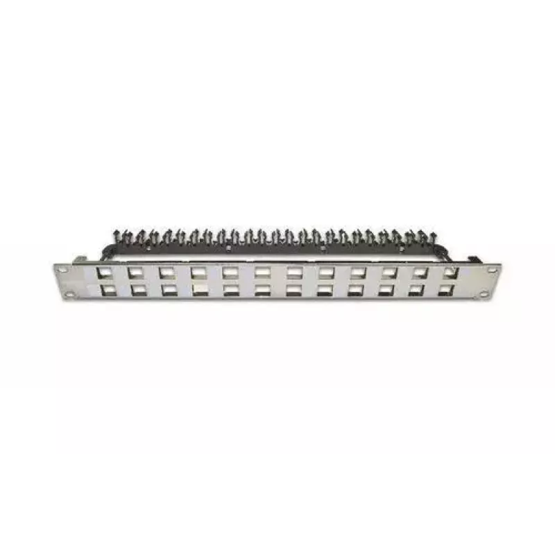 Patch panel 1U Wirewin WKS PANEL 24 NICKEL tenký