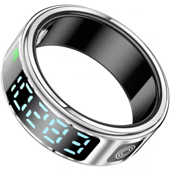 Smart Ring Beafon SR21-strieborná veľkosť 11 (64,6 mm) – prenosné príslušenstvo na notifikácie a ovládanie
