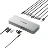 Dokovacia stanica pre notebook / port replikátor ALOGIC TB4DU4 — káblový Thunderbolt, 96 W, čítačka SD-/MicroSD kariet, 3,5 mm, hliník/ABS