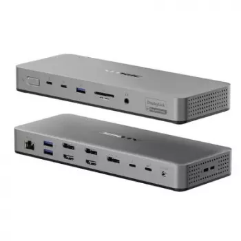 Dokovacia stanica pre notebook / port replikátor ALOGIC TB4DU4 — káblový Thunderbolt, 96 W, čítačka SD-/MicroSD kariet, 3,5 mm, hliník/ABS