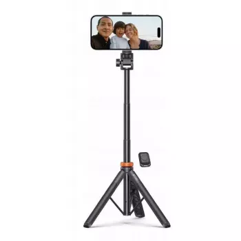 Tech-Protect L03S selfie tyč statív s Bluetooth diaľkovým ovládačom, čierny