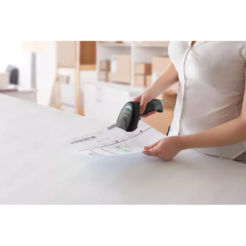 Ručný snímač čiarových kódov Datalogic QD2220-BK 1D LED káblový čierny