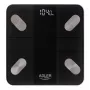 Adler Smart Bathroom Scale AD 8186b automatické vypnutie analýza telesného tuku meranie indexu telesnej hmotnosti (BMI) analýza kostnej hmoty maximálna hmotnosť (kapacita) 180 kg funkcia pamäte viacero používateľov