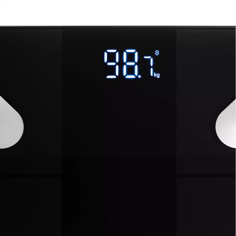 Adler Smart Bathroom Scale AD 8186b automatické vypnutie analýza telesného tuku meranie indexu telesnej hmotnosti (BMI) analýza kostnej hmoty maximálna hmotnosť (kapacita) 180 kg funkcia pamäte viacero používateľov