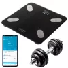 Adler Smart Bathroom Scale AD 8186b automatické vypnutie analýza telesného tuku meranie indexu telesnej hmotnosti (BMI) analýza kostnej hmoty maximálna hmotnosť (kapacita) 180 kg funkcia pamäte viacero používateľov