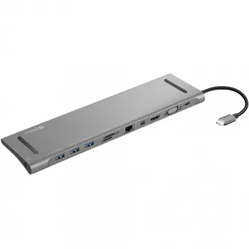 SANDBERG USB-C dokovacia stanica HDMI DP VGA SD USB USB-C