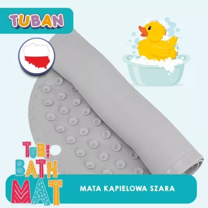 Protišmyková kúpeľňová podložka sivá