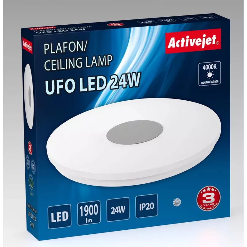 Moderné LED stropné svietidlo Activejet UFO LED 24W