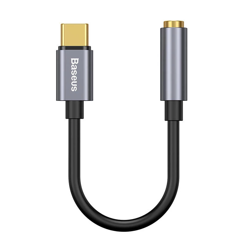 Baseus L54 audio adaptér USB-C + minikonektor 3,5 mm (čierna+sivá)