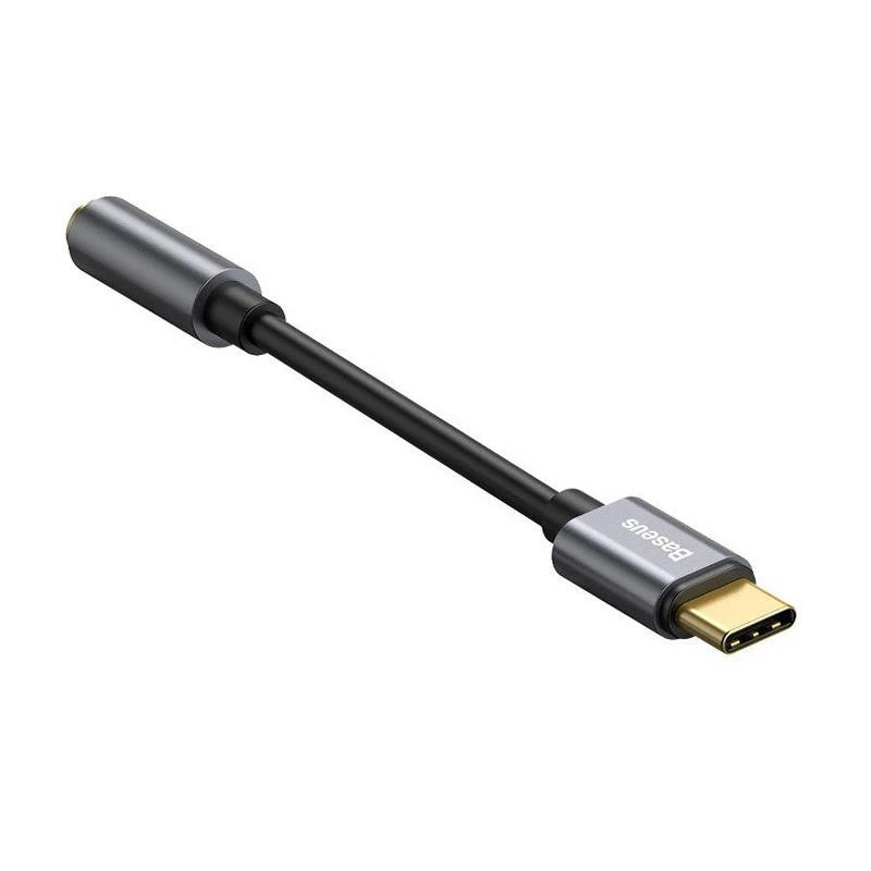 Baseus L54 audio adaptér USB-C + minikonektor 3,5 mm (čierna+sivá)