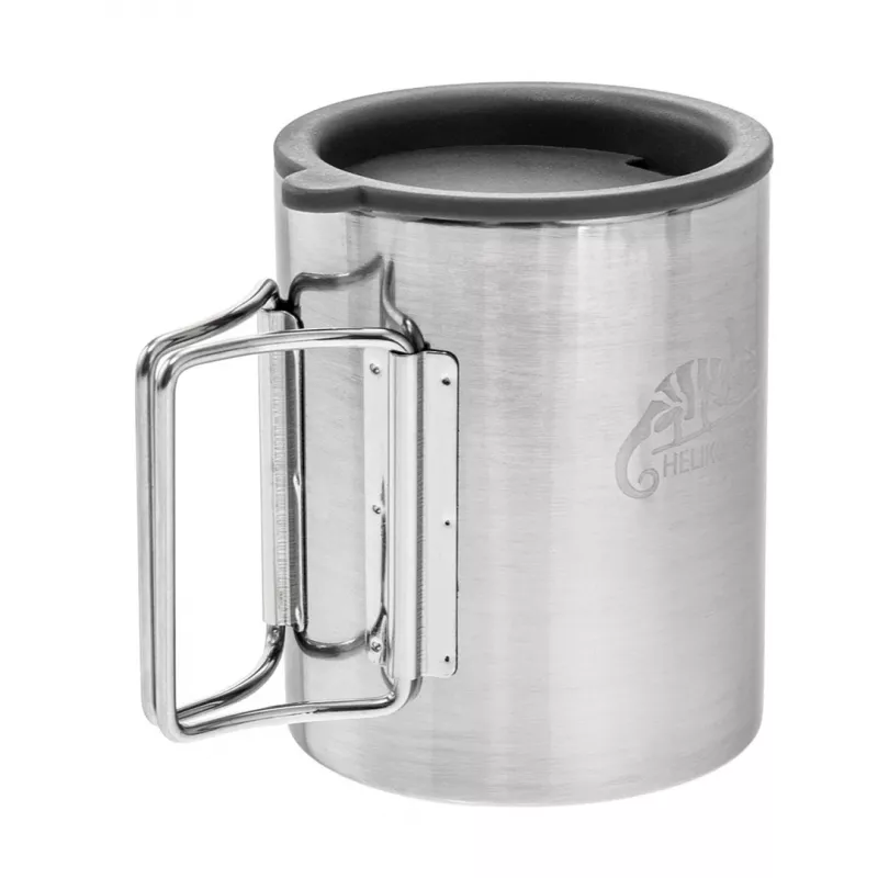 Helikon termohrnček s viečkom 250 ml strieborný, čierny