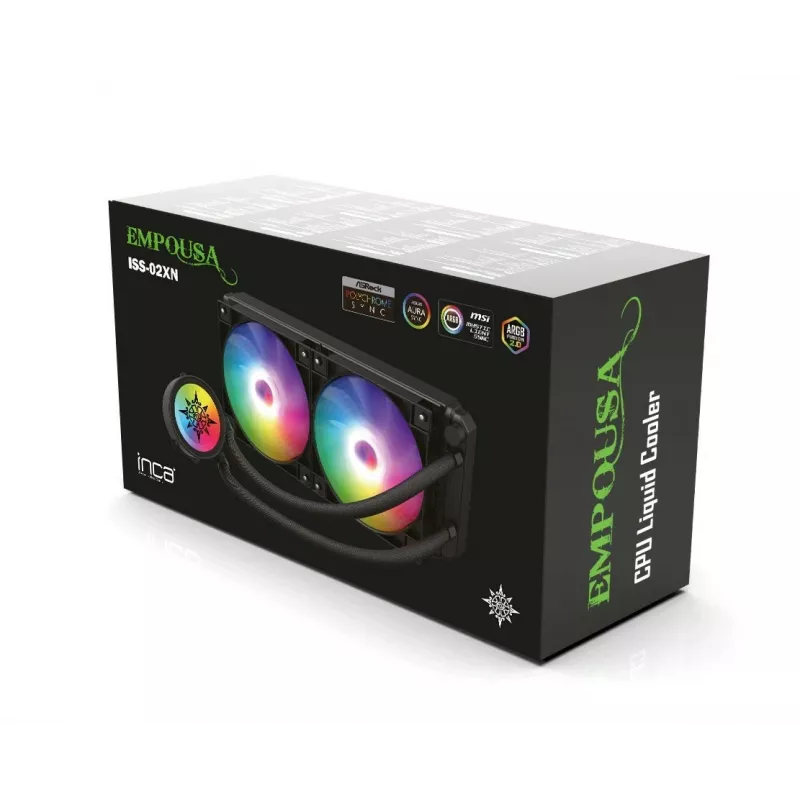 INCA ISS-02XN CPU LIQUID chladič 2 x 120 mm PWM ventilátor