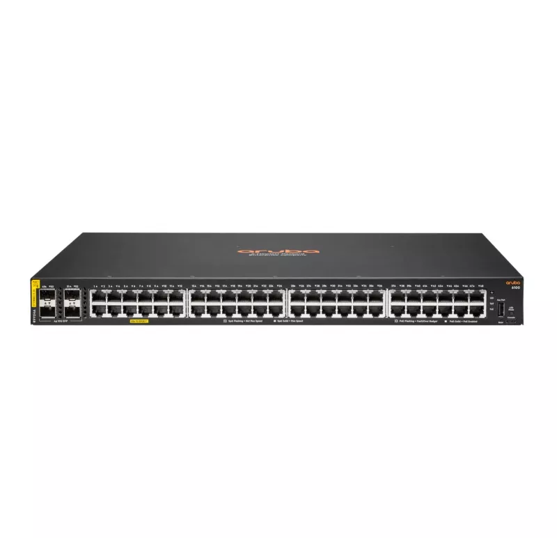 HPE Aruba Networking CX 6100 48G Class4 PoE 4SFP+ 740W switch – switch – L3 – managed – 48 x 10/100/1000 (PoE+)