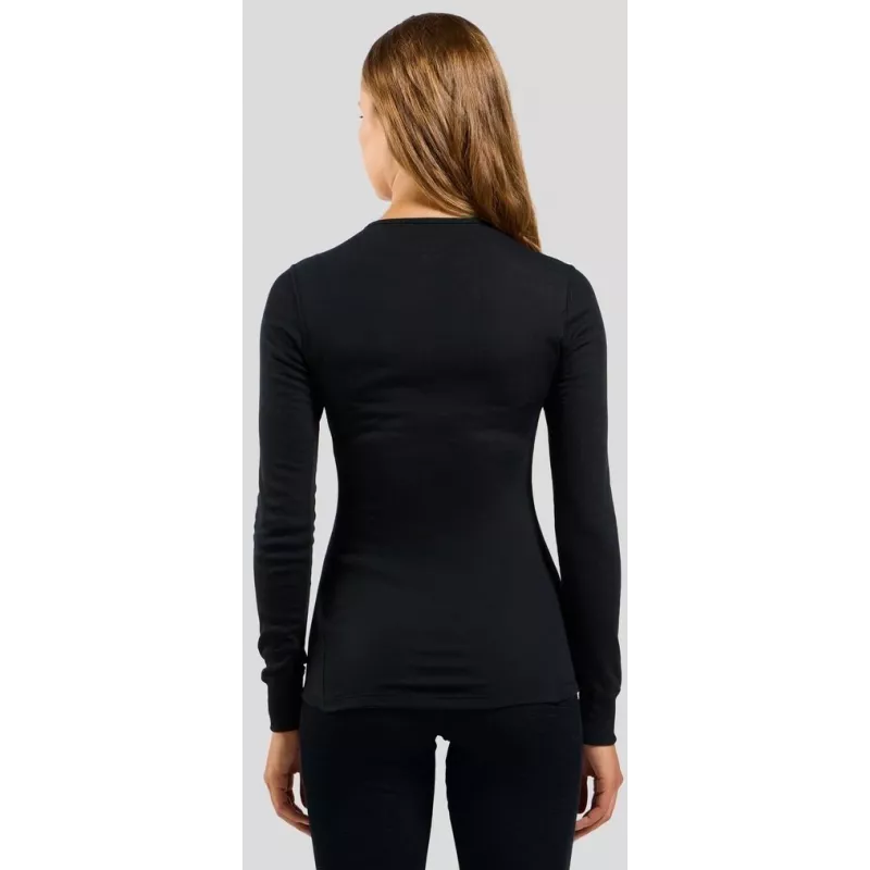 Odlo BL TOP okrúhly výstrih l/s ACTIVE WARM ECO dámske tričko, veľkosť S, čierna