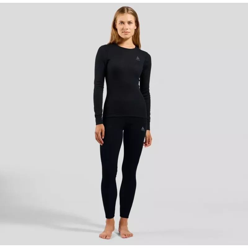 Odlo BL TOP okrúhly výstrih l/s ACTIVE WARM ECO dámske tričko, veľkosť S, čierna