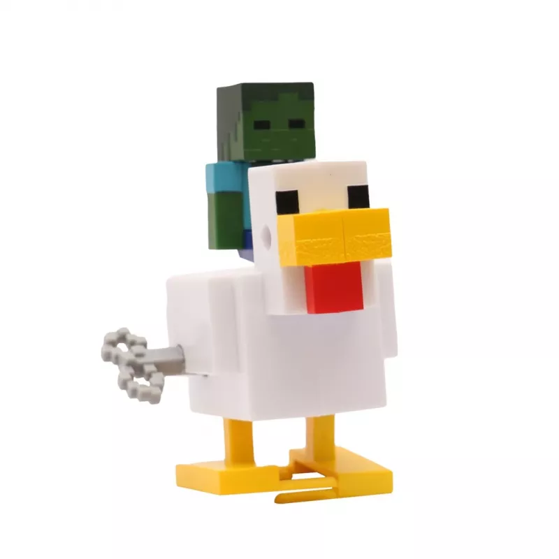 Minecraft S2 3D naťahovacia hračka - sliepka & jazdec