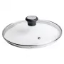 Tefal 28097612 pokrievka na panvicu okrúhla čierna, nerez, priehľadná