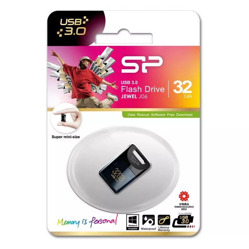 SILICON POWER Jewel J06 - USB flash disk - 32GB - USB3.0 - tmavomodrý (SP032GBUF3J06V1D)