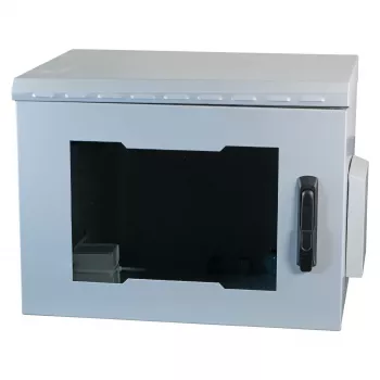 19-palcová nástenná skriňa IP55 EFB Elektronik 7U sklenené dvere hĺbka 450 mm, oceľ zváraná, IP55, nosnosť 100 kg