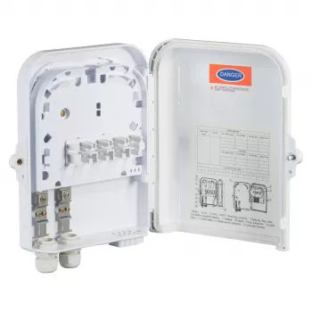 FTTH IP65 prípojná skrinka pre 16 vlákien, 8 kopplerov a nadbytočnú dĺžku vlákna výrobca: EFB-Elektronik (FTTH-BOX-OUT-2)