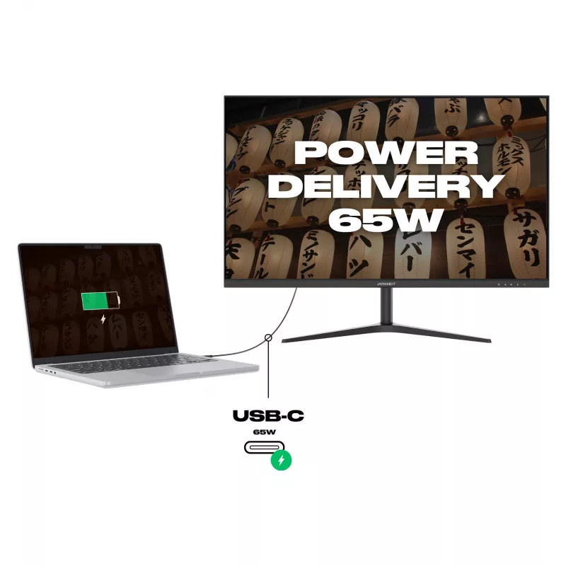 JAPANNEXT JN-IPS27WQHDR-C65W 16:9 HDMI/DP WQHD - plochý monitor (TFT/LCD)