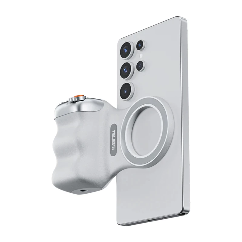 TELESIN magnetický MagSafe grip držiak s Bluetooth diaľkovým spúšťačom pre iPhone / P5-mp-001wh