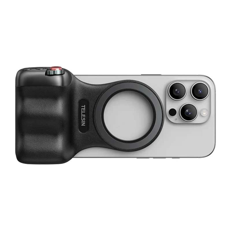 TELESIN Magnetic MagSafe Grip Holder s Bluetooth diaľkovým ovládačom pre iPhone / P5-mp-001bk