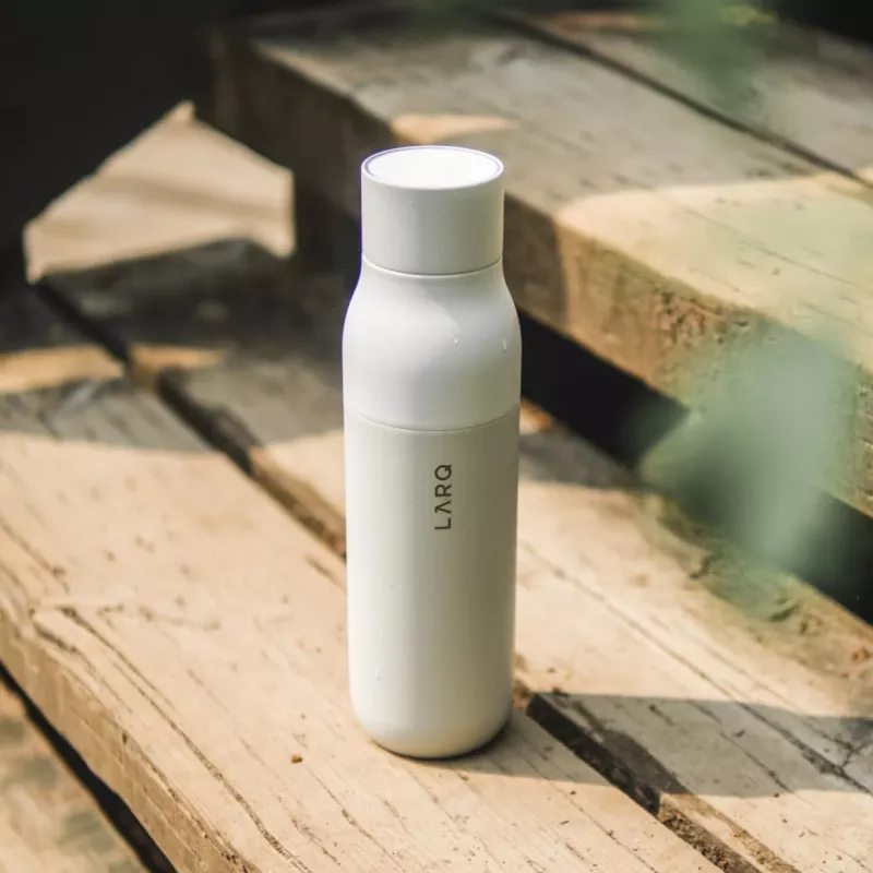 LARQ Bottle PureVis - samoočistiacа fľaša, UV-C svetlo 500ml (granite white)