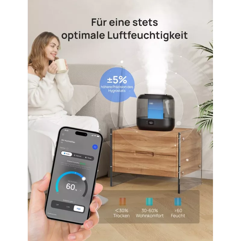 Dreo - zvlhčovač vzduchu 420S 4L, 36h, 420 - Smart