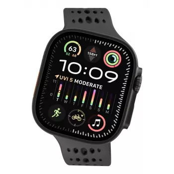 Decoded Silicone Ares O Band - silikónový remienok pre Apple Watch 44/46/49 mm (čierna)