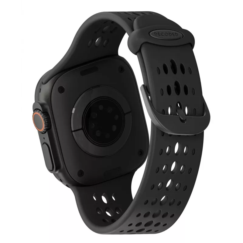 Decoded Silicone Ares O Band - silikónový remienok pre Apple Watch 44/46/49 mm (čierna)