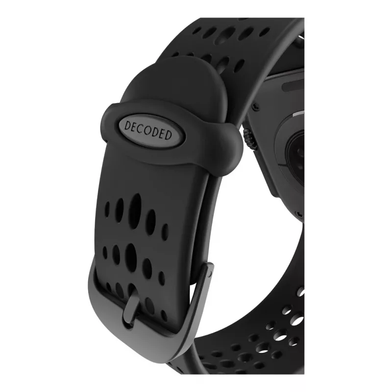Decoded Silicone Ares O Band - silikónový remienok pre Apple Watch 44/46/49 mm (čierna)