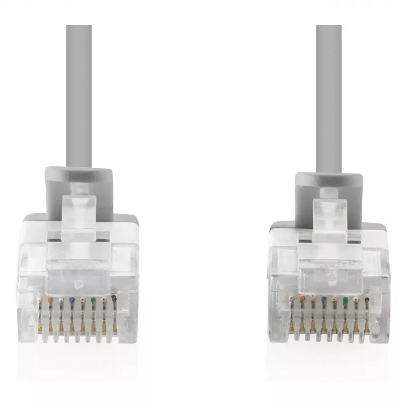 CAT 6 U-UTP tenký patch kábel, 0,3 m, sivý
