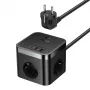 Baseus PowerCombo univerzálna predlžovacia zásuvka vnútorná čierna