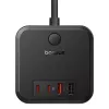 Baseus PowerCombo univerzálna predlžovacia zásuvka vnútorná čierna