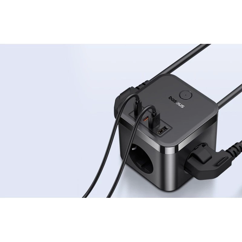 Baseus PowerCombo univerzálna predlžovacia zásuvka vnútorná čierna